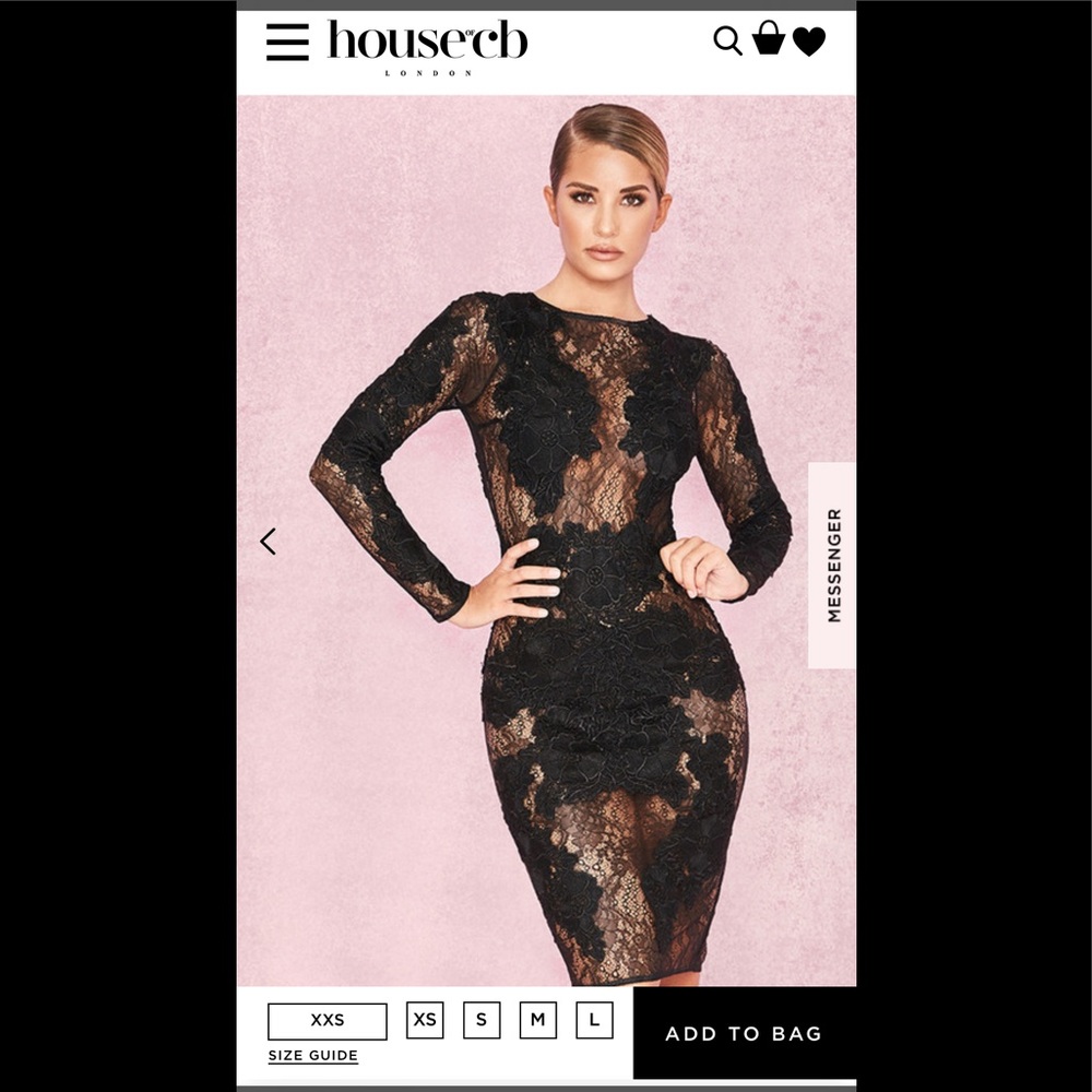 Lace, Long sleeve, Midi dress (Does not stretch)